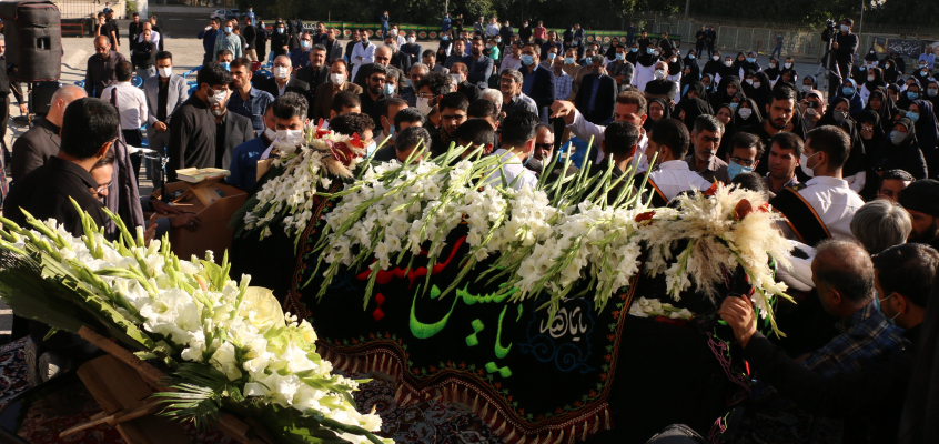 وداع کادر درمان با پیکر مطهر حضرت آیت الله محمد علی ناصری