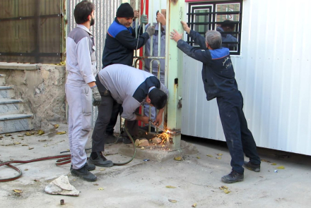 نصب کانکس الحاقی جهت داروخانه مرکز آموزشی درمانی امین 