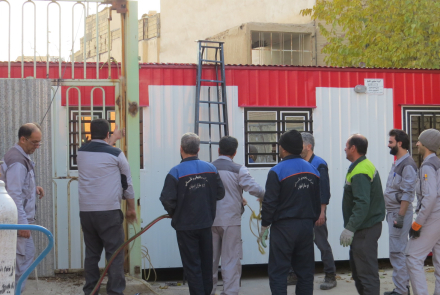 نصب کانکس الحاقی جهت داروخانه مرکز آموزشی درمانی امین 
