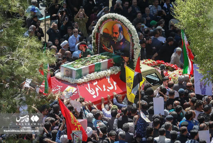 مراسم تشییع پیکر سرلشکر مجاهد پاسدار شهید محمدرضا زاهدی در اصفهان